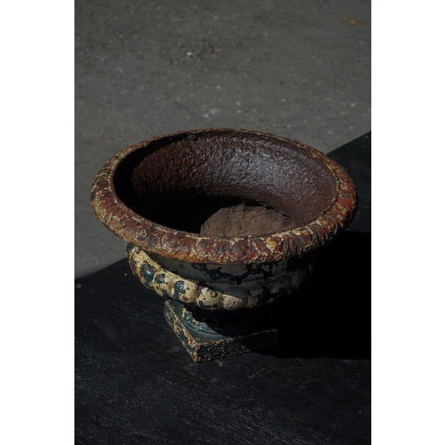 Rustic Antique French Cast Iron Garden Planter, 1920s For Sale - Image 3 of 13