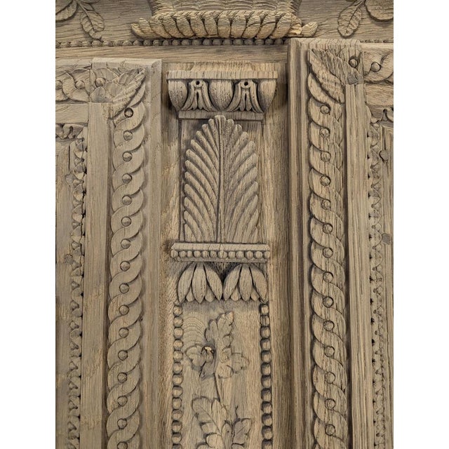 Normandy Oak Wardrobe with Bouquet For Sale - Image 4 of 12