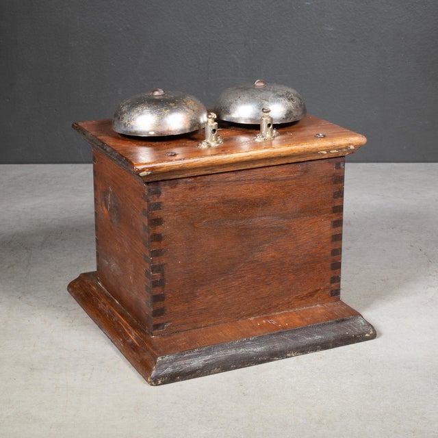 ABOUT A beautifully preserved piece of local California utility history. This solid oak telephone subset ringer box with...