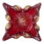 Barovier Toso Murano Vintage Deep Red Gold Flecks Spike Corners Italian Art Glass Mid Century Bowl For Sale
