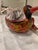 Folk Art Vintage Russian Khokhloma Hand-Painted Wooden Duck Punch Bowl With 8 Spoons. For Sale - Image 3 of 7