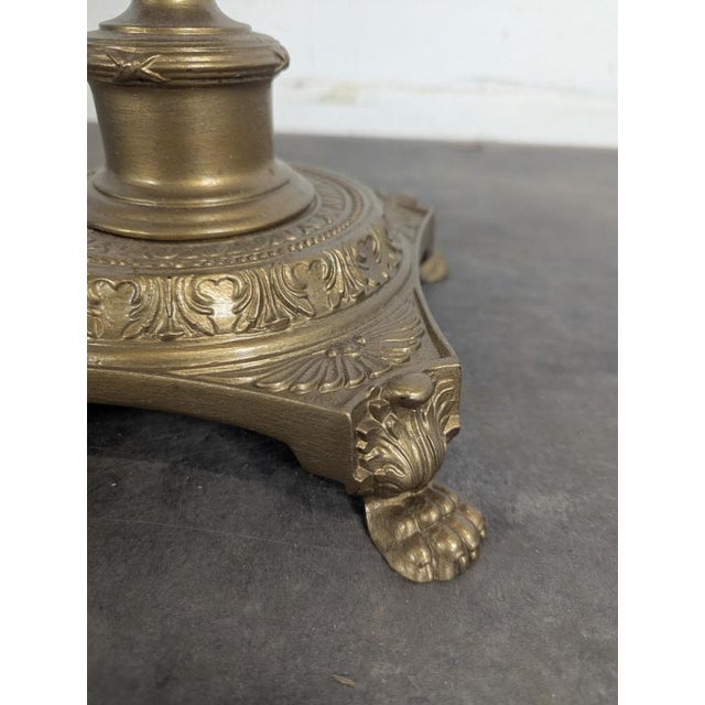 Neoclassical Style Pedestal Table in Onyx For Sale - Image 4 of 6