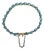 Tennis Bracelet With Pear-Shaped Blue Topaz Gemstones, 14k Gold For Sale