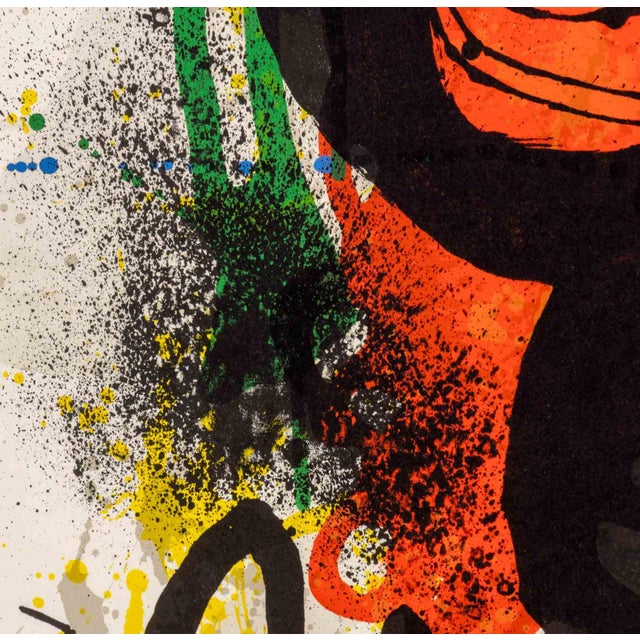 Black Joan Miro "Sobreteixims" Lithograph, Ca. 1973 For Sale - Image 8 of 12