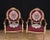 French Empire Armchairs in Red Fabric, Set of 2 For Sale - Image 9 of 9