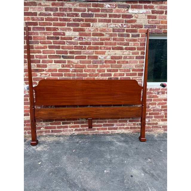 Henkel-Harris King Size Wild Black Cherry Pencil Four-Poster Bed Frame For Sale - Image 12 of 18