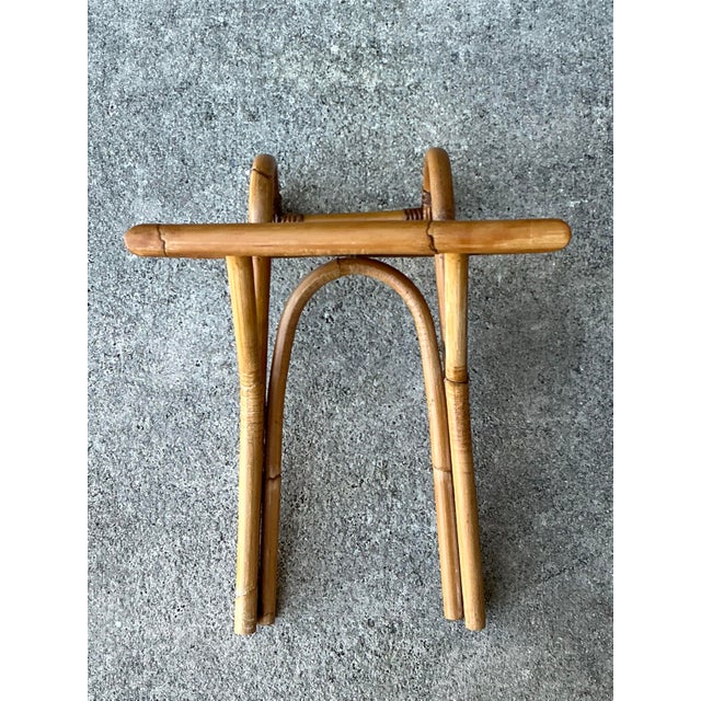 Vintage Bielecky Brothers Rattan Hook on Side Table For Sale - Image 10 of 12