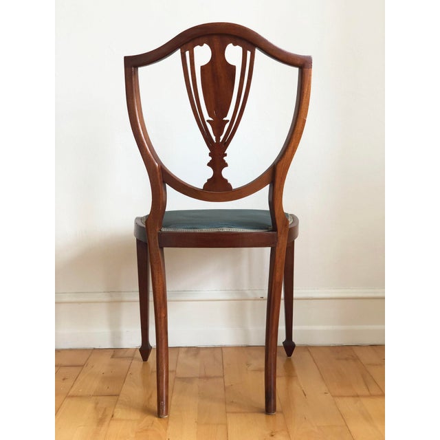 Brown Pair of Antique Mahogany Hepplewhite Revival Chairs Denmark 1900s For Sale - Image 8 of 18