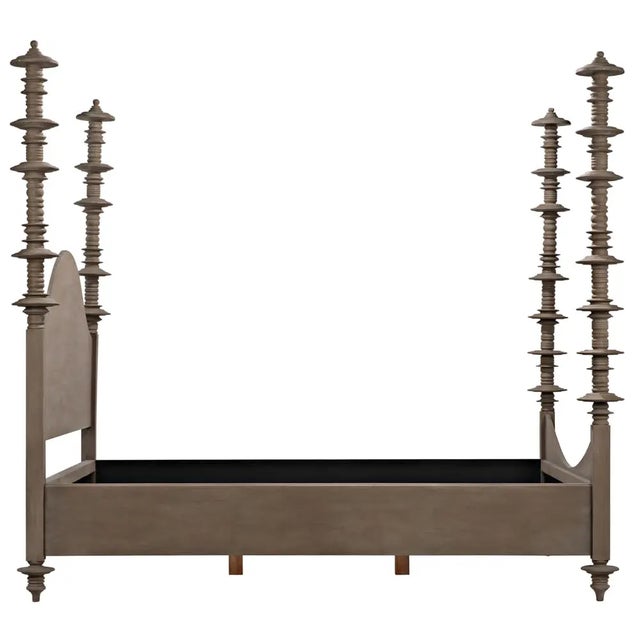 Not Yet Made - Made To Order NOIR Ferrett Bed, Cal-King, Weathered For Sale - Image 5 of 5