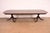 Stickley Georgian Banded Flame Mahogany Double Pedestal Extension Dining Table | Newly Refinished For Sale - Image 14 of 14