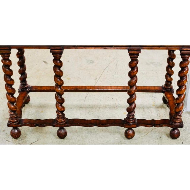 Jonathan Charles Secretary Windsor Collection William and Mary Walnut Cabinet on Stand With Oyster Veneers 20th C For Sale - Image 14 of 14