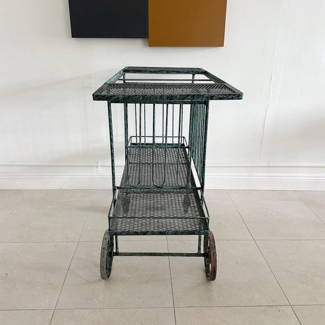 1950s 1950s Maurizio Tempestini for Salterini Mid Century Bar Cart, Attributed For Sale - Image 5 of 11