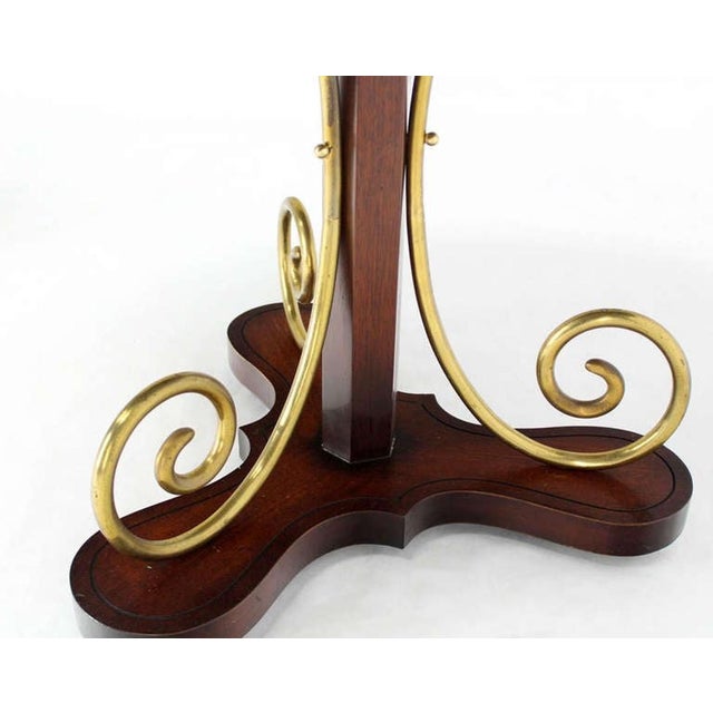 Wood Bronze Ormolu Rope Tassels Neoclassical Gueridon Center Cafe Game Lamp Table For Sale - Image 7 of 8