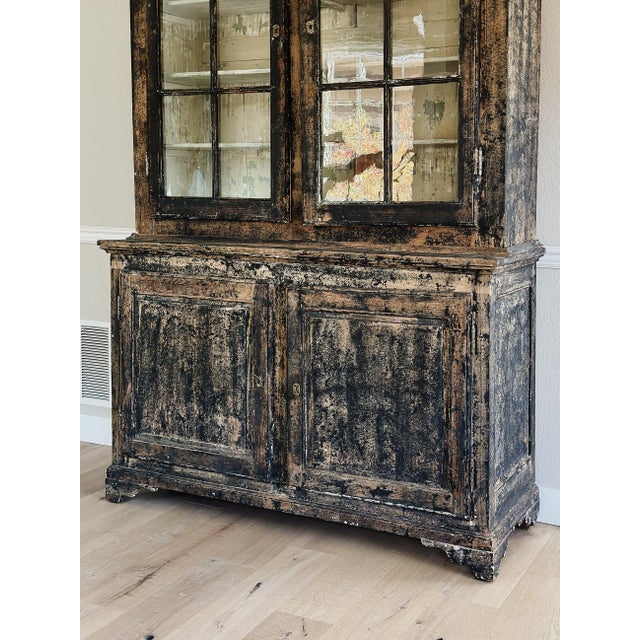 Antique Black Painted French Hutch For Sale - Image 4 of 14