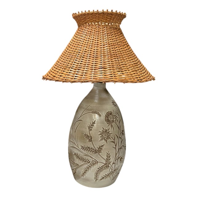 Studio Pottery Ceramic Lamp by Marius Bessone, 1970s For Sale