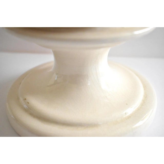 Mid-Century Italian Majolica White & Gold Topiary Centerpiece For Sale - Image 9 of 11