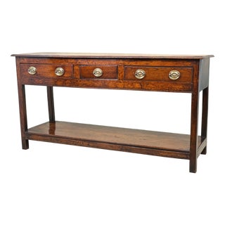 Small Georgian Oak Dresser Base, 1750 For Sale