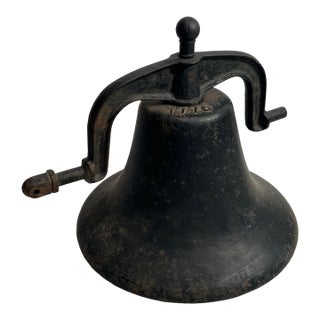 19th Century Large Commemorative Cast Iron Bell For Sale