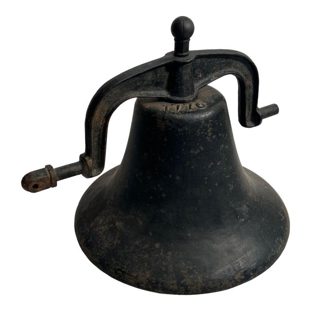19th Century Large Commemorative Cast Iron Bell For Sale