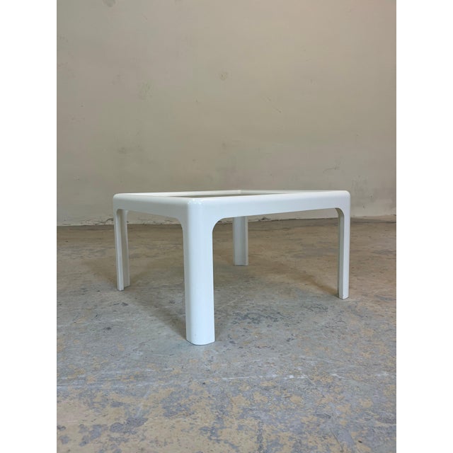 Square Coffee Table in White Glass by Peter Ghyczy for Horn Collection For Sale - Image 11 of 11
