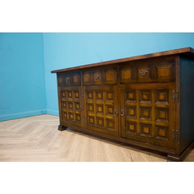 Vintage Dark Oak Toledo Sideboard from Younger, 1970s For Sale - Image 6 of 11