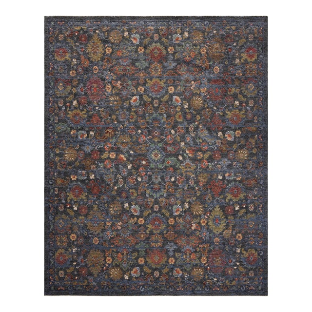 Loloi Winchester Sapphire / Multi 8'-6" x 8'-6" Round Area Rug For Sale