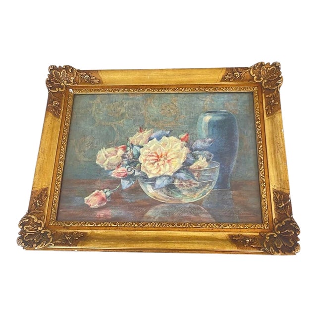 19th Century Watercolor in Gilded Frame For Sale