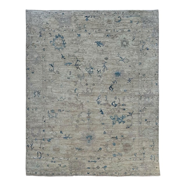 Vintage Oushak Carpet - 8'6" X 9'7" For Sale