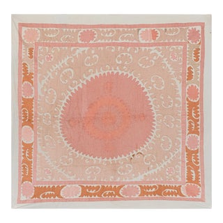 1960s Suzani Pink Textile Wall Decor For Sale