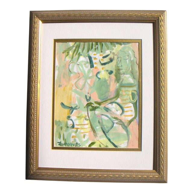 Abstract Figurative Acrylic Painting by Zivanovic For Sale