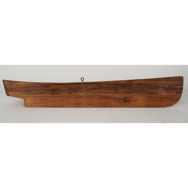 Traditional Late 20th Century Wood Half-Hull Boat Model For Sale - Image 3 of 4