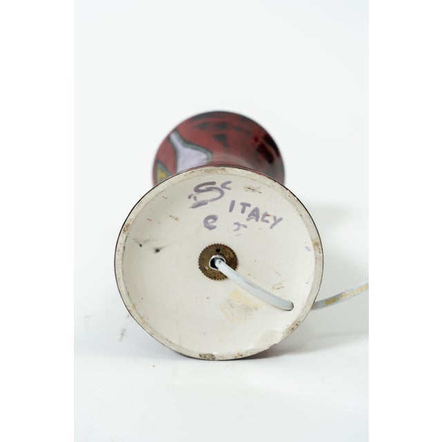Ceramic Table Lamp by Augusto Giulianelli for San Marino, 1950s For Sale - Image 4 of 5