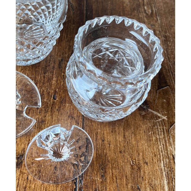 Late 20th Century Waterford Crystal Small Jam Jar, Jelly Jar, Honey Pot or Condiment Jar With a Lid For Sale - Image 9 of 10