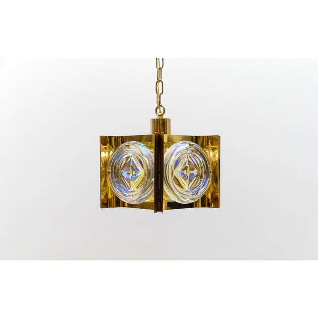 Iridescent Glass Ceiling Lamp, Germany, 1960s For Sale - Image 4 of 13