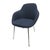 This is the Chantal Arm Chair by Bernhardt Design, upholstered in high-quality blue twill fabric, with a polished aluminum...