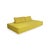 Escapade Fabric Three-Seater Yellow Green Sofa by Roche Bobois For Sale - Image 4 of 11