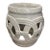 Vintage Italian Glazed Ceramic Interlocking-Circle Garden Seat For Sale