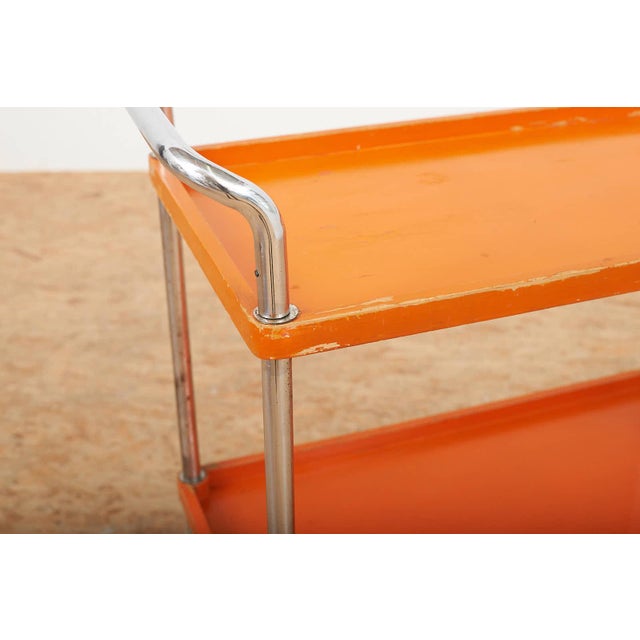 B47 Bar Trolley with Chrome-Plated Tubular Steel Frame, 1932 For Sale - Image 3 of 9