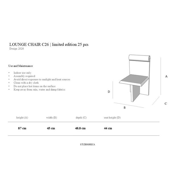 C26 Chair from Studio Greca For Sale - Image 11 of 12