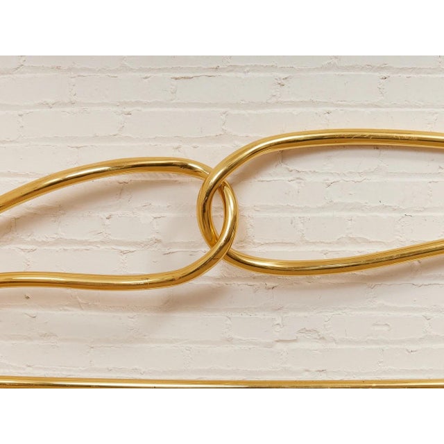 Metal Mid 20th Century Brass Post Modern Bed Headboard For Sale - Image 7 of 8