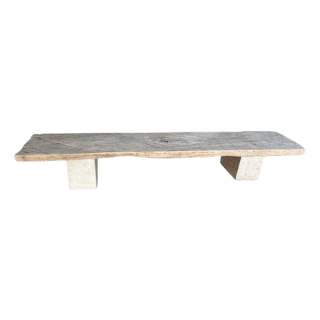 Andrianna Shamaris Ancient Teak Wood Bench or Coffee Table For Sale