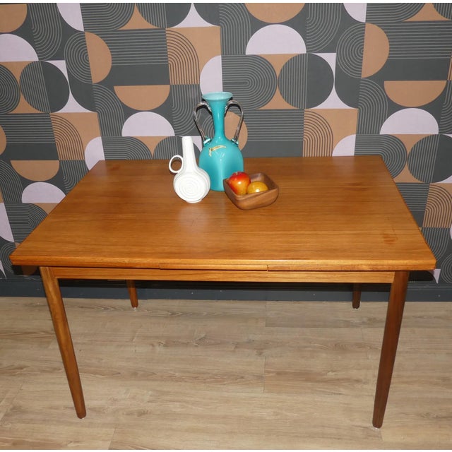 Mid-Century Modern Teak Extendable Dining Table, Denmark, 1960s For Sale - Image 3 of 18