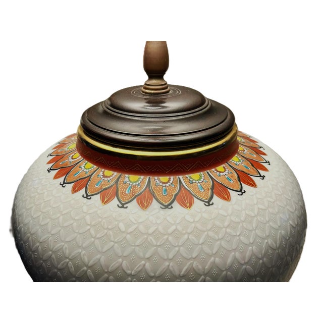 Large Hand Painted Lamp by Wildwood, Mid-Century For Sale - Image 10 of 14