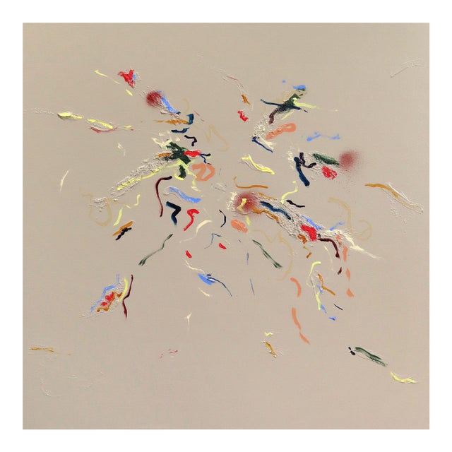 Kaleidoscope - Original Contemporary Minimal Abstract Mixed Media Painting For Sale