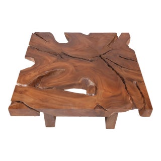 Square Living Edge Coffee Table 42 For Sale