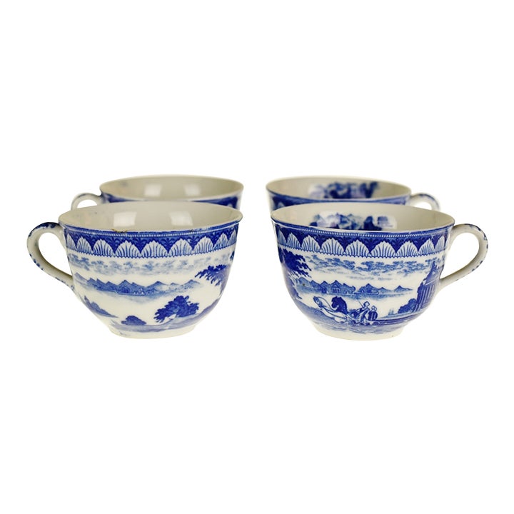 Vintage Japanese Porcelain Tea Cups Set of 4 Chairish