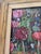 1970s Abstract Floral Modern Painting Artist Signed in Antique Frame For Sale - Image 4 of 4