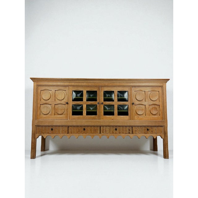 Large Danish Sideboard in Oak by Henning Kjærnulf, 1960s For Sale - Image 12 of 12