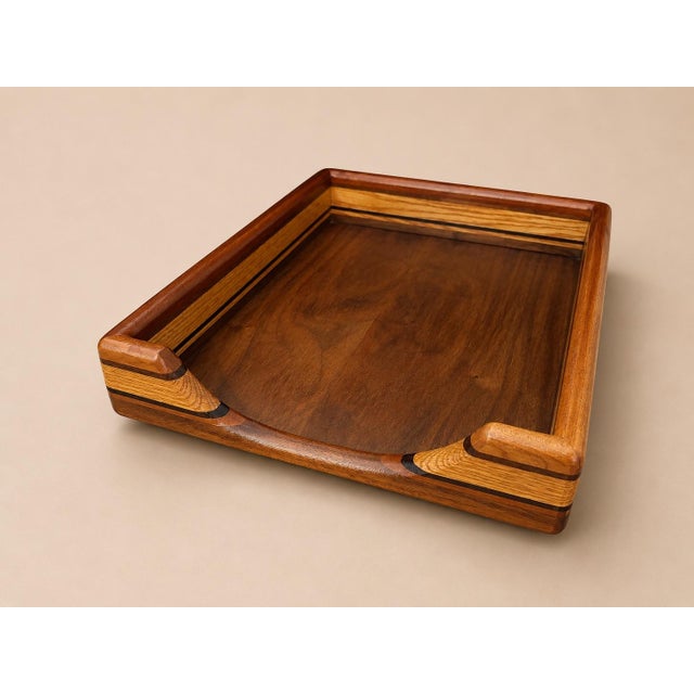 Danish Modern Paper Tray & Letter Organizer in Teak, Maple & Walnut For Sale In Phoenix - Image 6 of 6
