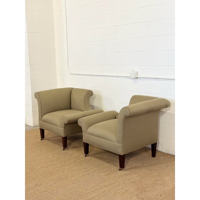 English Vintage English Napoleon Edwin Lutyens Armchairs – A Pair For Sale - Image 3 of 10